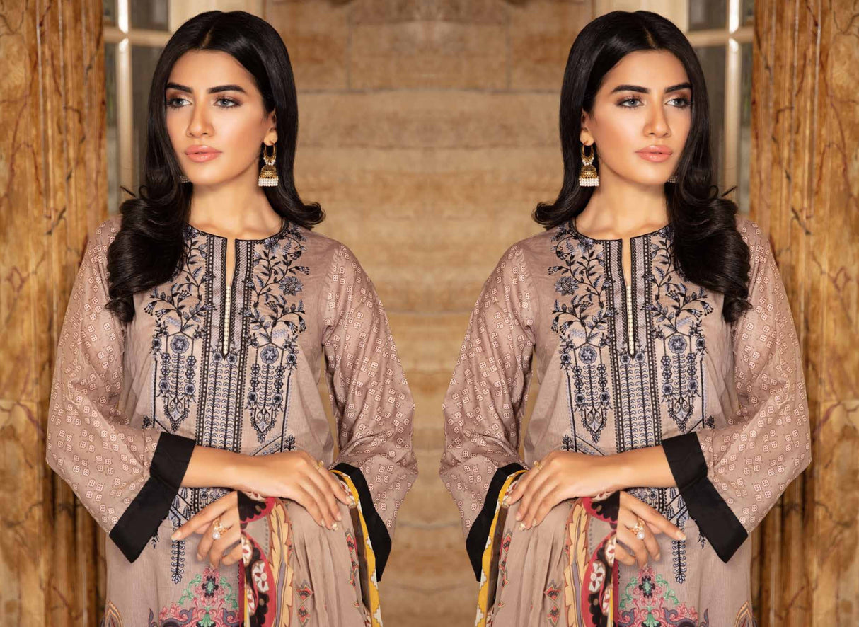 Johra Gulya  Embroidered Digital Printed Lawn-100% Original Guaranteed