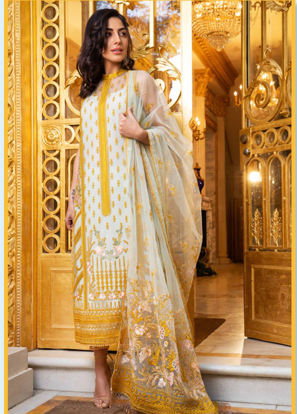 Pakistani Stitched Embroidery Party Wear Dresses Ready To Ship