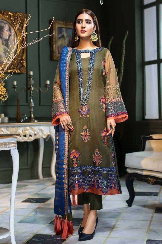 Charizma Chimmer Festive Chiffon Collection 2021-100% Original Guaranteed