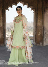 Zara Shahjahan Embroidered Jacquard 100% Original